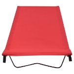 Lettino da Campeggio 180x60x19cm Tessuto Oxford e Acciaio Rosso