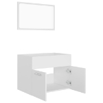 Set Mobili da Bagno 2 pz Bianco in Truciolato