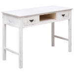 Tavolo Consolle Bianco Anticato 110x45x76 cm in Legno