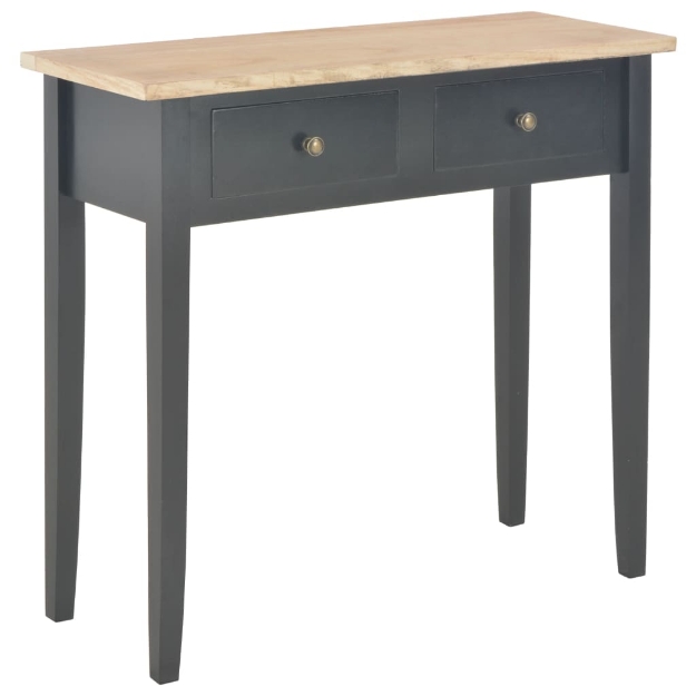 280055 Consolle da Trucco Nero 79x30x74 cm in Legno