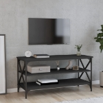 Mobile Porta TV Nero 100x40x50 cm in Legno Multistrato