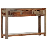 Tavolo Consolle con 3 Cassetti 120x30x75 cm Legno di Sheesham