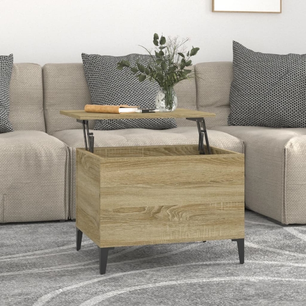 Tavolino Salotto Rovere Sonoma 60x44,5x45 cm Legno Multistrato