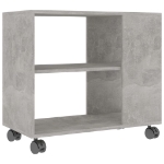 Tavolino Grigio Cemento 70x35x55 cm in Legno Multistrato