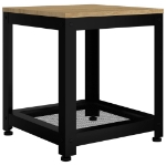 Tavolino Marrone Chiaro e Nero 40x40x45 cm MDF e Ferro