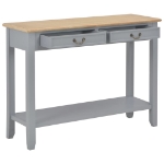 Tavolo Consolle Grigio 110x35x80 cm in Legno