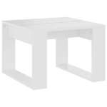 Tavolino Bianco 50x30x50 cm in Legno Multistrato