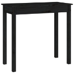 Tavolo Consolle Nero 80x40x75 cm in Legno Massello di Pino