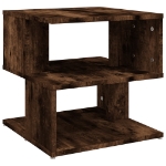 Tavolino da Salotto Rovere Fumo 40x40x40cm in Legno Multistrato