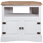 Tavolo Console in Pino Messicano Corona Bianco 80x43x78 cm