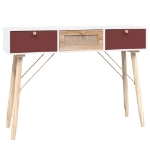 Tavolino Consolle con Cassetti 105x30x75 cm Legno Multistrato