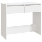 Tavolo Consolle Bianco 89x41x76,5 cm in Acciaio