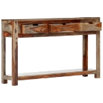 Tavolo Consolle con 3 Cassetti 120x30x75 cm Legno di Sheesham