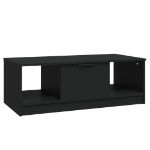 Tavolino da Salotto Nero 102x50x36 cm in Legno Multistrato