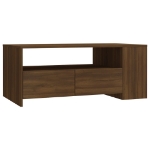 Tavolino Salotto Rovere Marrone 102x55x42 cm Legno Multistrato