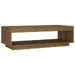 Tavolino da Salotto Miele 110x50x33,5 cm Legno Massello di Pino