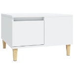 Tavolino da Salotto Bianco 55x55x36,5 cm in Legno Multistrato