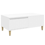 Tavolino da Salotto Bianco 90x50x36,5 cm in Legno Multistrato