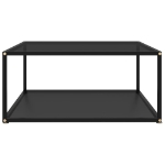 322893 Coffee Table Black 80x80x35 cm Tempered Glass