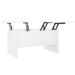 Tavolino da Salotto Bianco 80x50x42,5 cm in Legno Multistrato