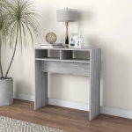 Tavolino Consolle Grigio Sonoma 78x30x80 cm Legno Multistrato