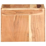 Tavolino Laterale 40x40x30 cm in Legno Massello di Acacia