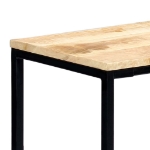 Tavolo Consolle 140x35x76 cm in Legno Massello di Mango Grezzo