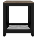 Tavolino Grigio e Nero 40x40x45 cm MDF e Ferro