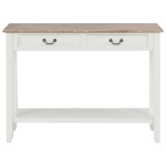 Tavolo Consolle Bianco 110x35x80 cm in Legno