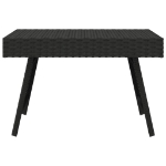 Tavolino Pieghevole Nero 60x40x38 cm in Polyrattan