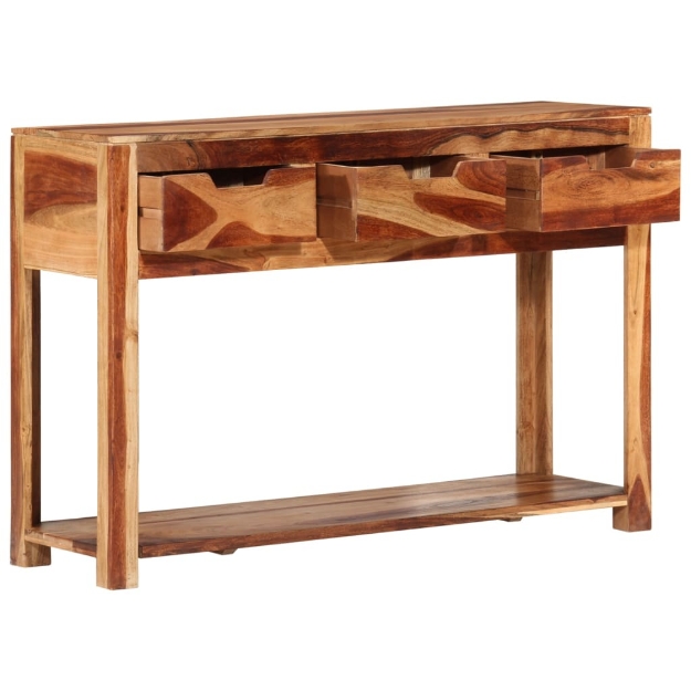 Tavolo Consolle 110x35x75 cm in Legno Massello di Acacia