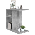 Tavolino Grigio Cemento 50x30x50 cm in Legno Multistrato