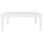 Tavolino da Salotto Bianco 100x100x40 cm Legno Massello di Pino