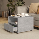 Tavolino Salotto Grigio Cemento 55x55x40 cm Legno Multistrato