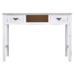 Tavolo Consolle Bianco Anticato 110x45x76 cm in Legno