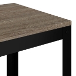 Tavolino Grigio e Nero 40x40x45 cm MDF e Ferro