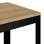 Tavolino Marrone Chiaro e Nero 40x40x45 cm MDF e Ferro