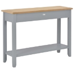 Tavolo Consolle Grigio 110x35x80 cm in Legno