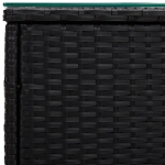 Tavolino Nero 40x37x40,5 cm in Polyrattan