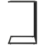 Tavolino a C Nero 40x35x60 cm in Polyrattan