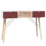 Tavolino Consolle con Cassetti 105x30x75 cm Legno Multistrato