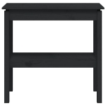 Tavolo Consolle Nero 80x40x75 cm in Legno Massello di Pino