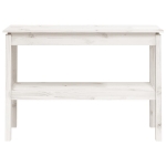 Tavolo Consolle Bianco 110x40x75 cm in Legno Massello di Pino