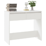 Tavolo Consolle Bianco 89x41x76,5 cm in Acciaio