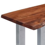 Tavolo Consolle 115x35x76 cm Legno Massello d'Acacia e Ferro