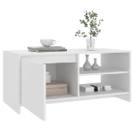 Tavolino da Salotto Bianco 102x50x45 cm Legno Multistrato