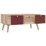 Tavolino da Salotto con Cassetti 80x40x35,5cm Legno Multistrato