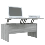 Tavolino Grigio Sonoma 102x50,5x46,5 cm in Legno Multistrato