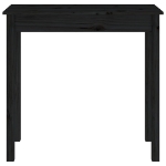 Tavolo Consolle Nero 80x40x75 cm in Legno Massello di Pino