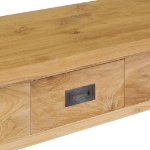 Tavolo Consolle in Legno Massello di Teak 90x30x80 cm